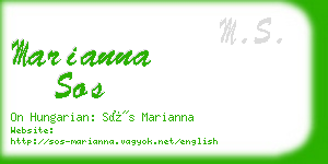 marianna sos business card